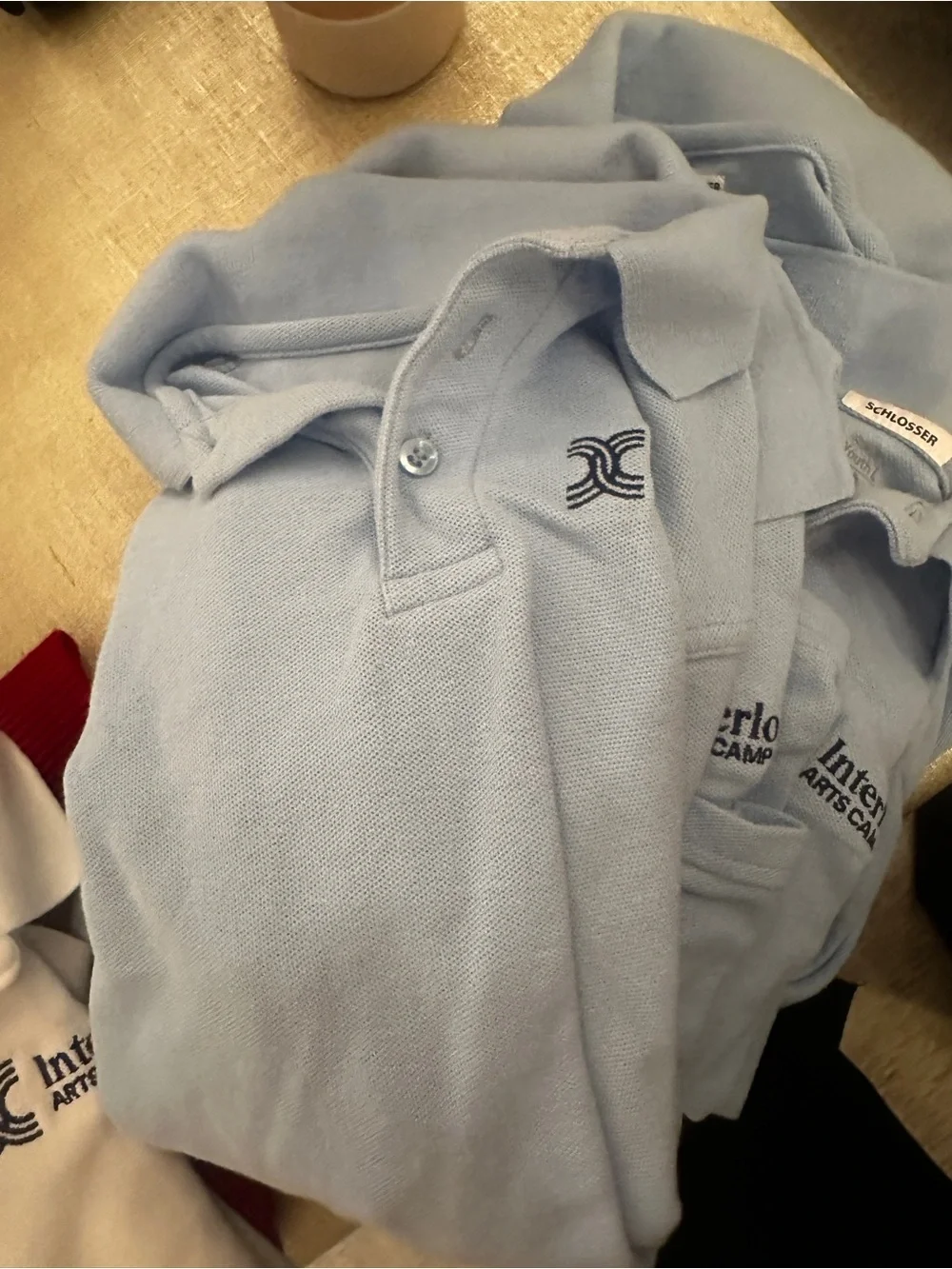 Light Blue Interlochen Polo Shirt with Embroidered Logo (price includes 3 polos)